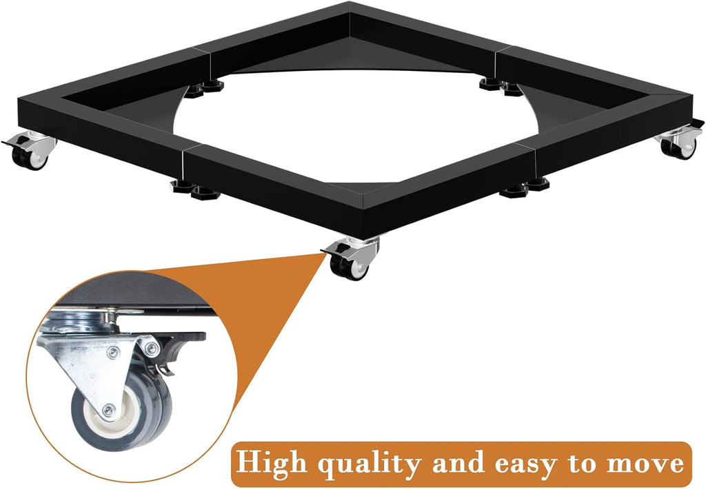 Heavy‑Duty Steel Fire Pit Stand with Rolling Wheels