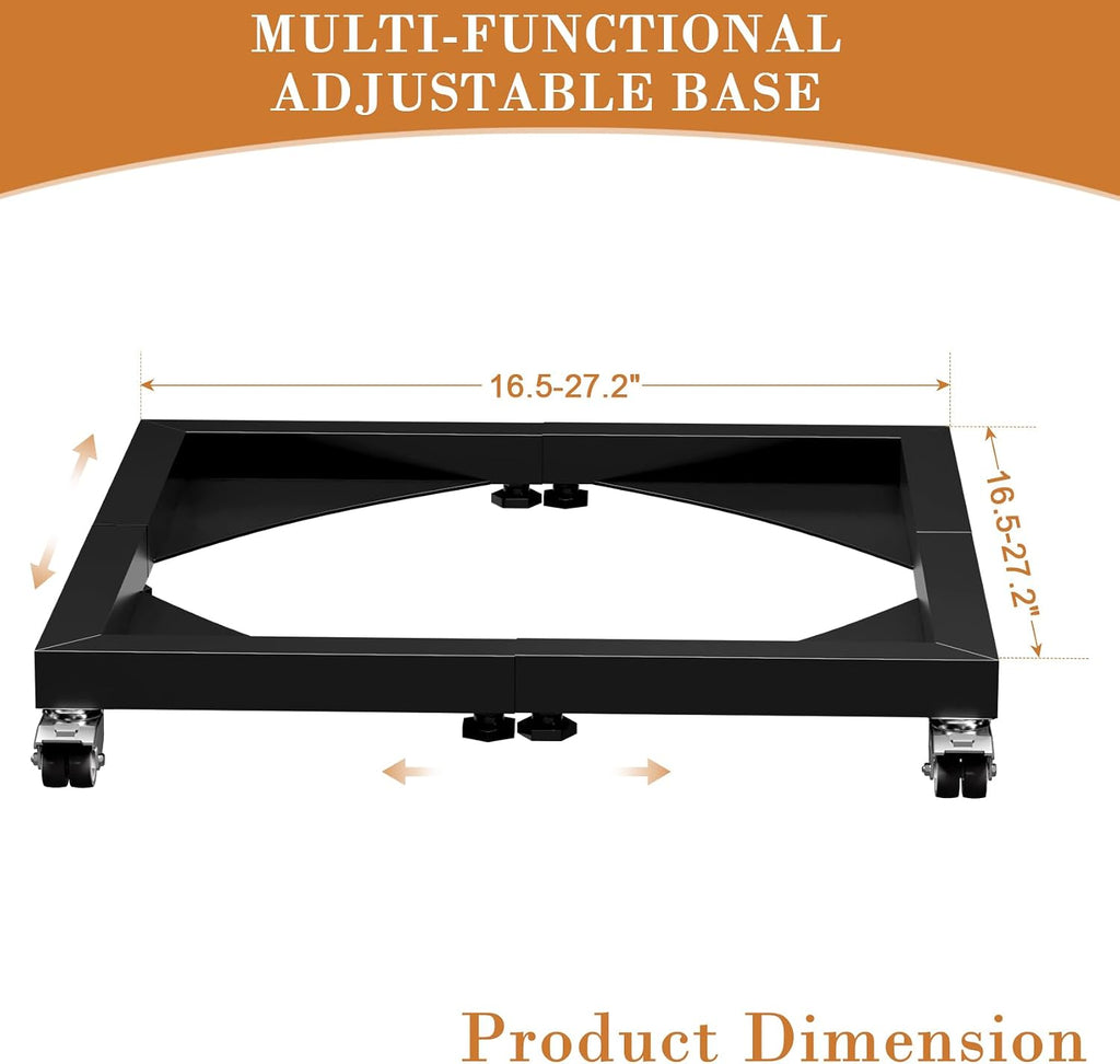 Heavy‑Duty Steel Fire Pit Stand with Rolling Wheels