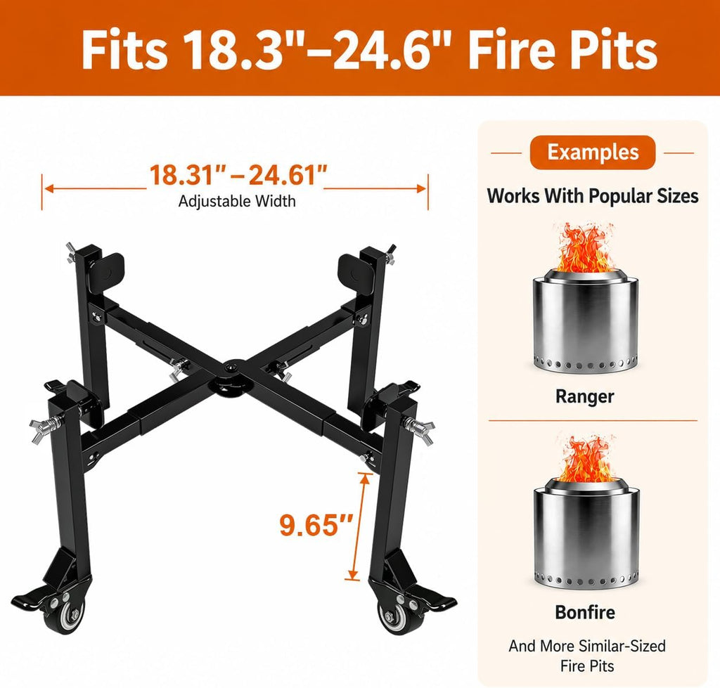Foldable Fire Pit Stand 18‑25 Inch