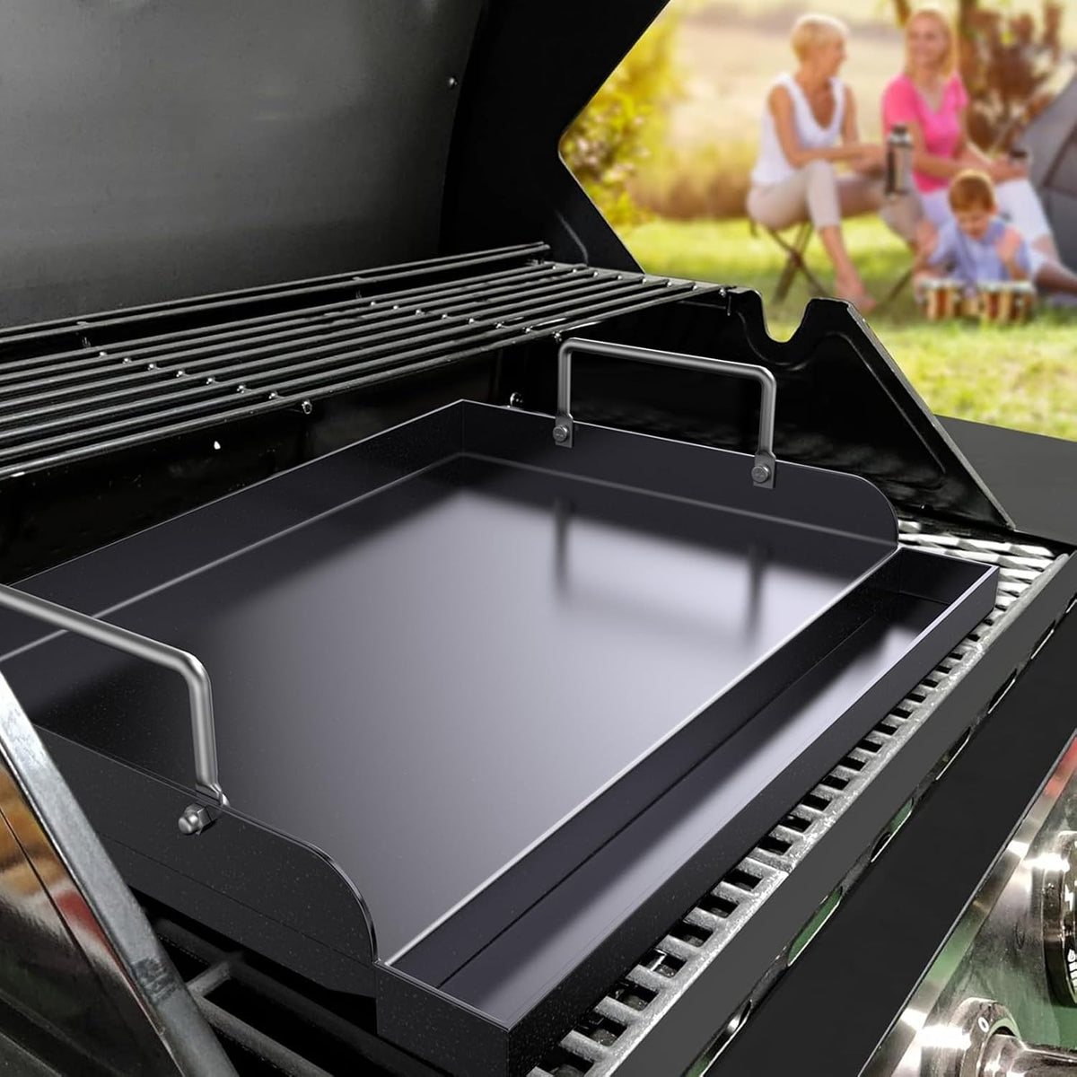 25×16‑Inch Pre‑Seasoned Cast Iron Flat Top Griddle