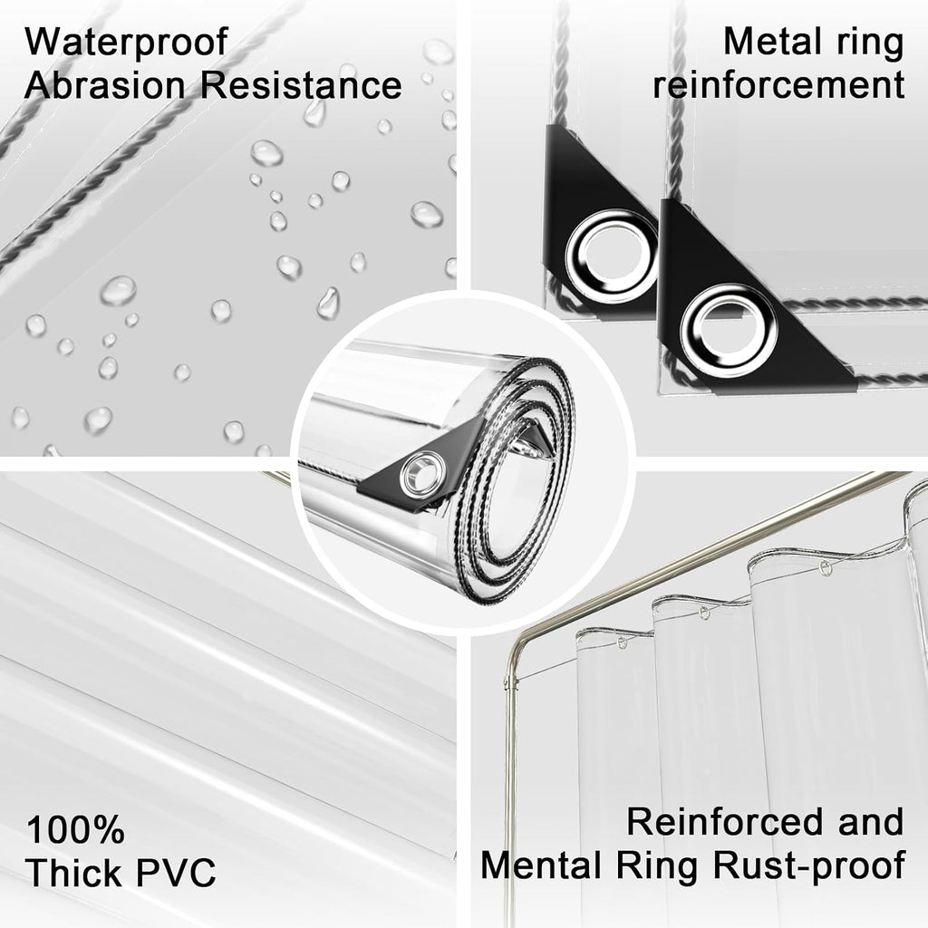 10×16FT 11.8 Mil PVC Clear Waterproof Tarp