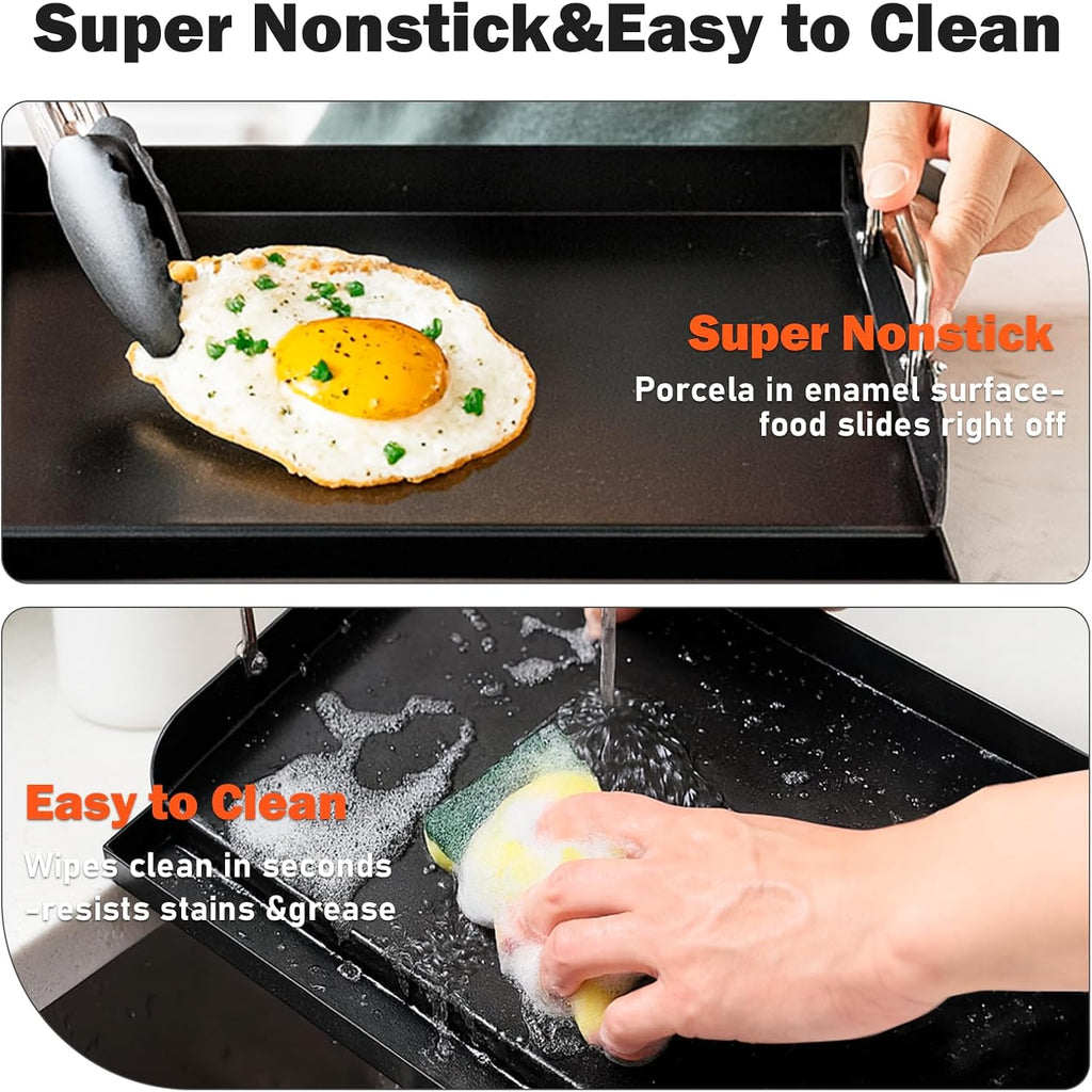 17 x 13 Inch Cast Iron NanoCeramic Griddle