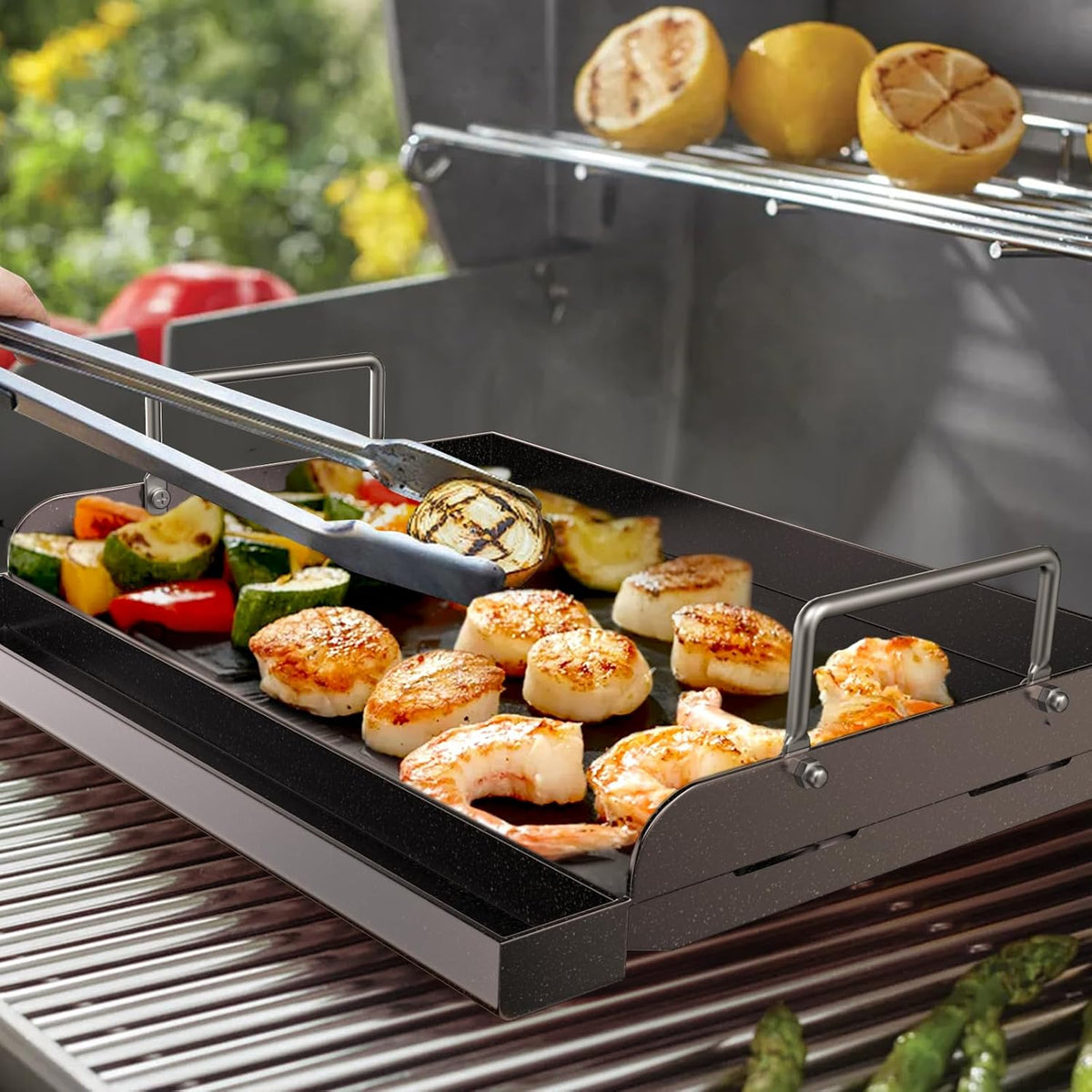 17"×13" Pre‑Seasoned Cast Iron Flat Top Griddle Insert