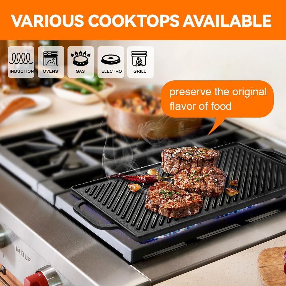 Cast Iron Reversible Griddle