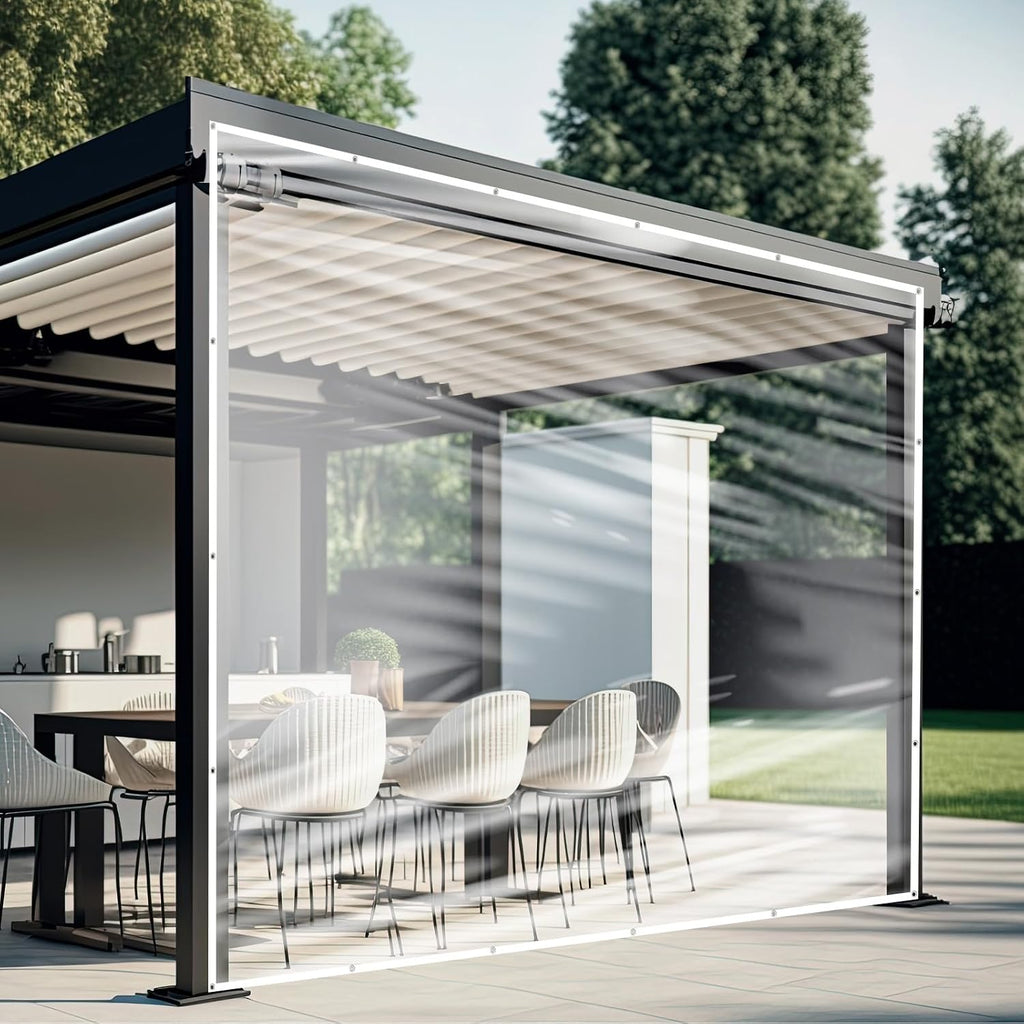 8×10FT 20 Mil Clear Vinyl Tarp with Grommets