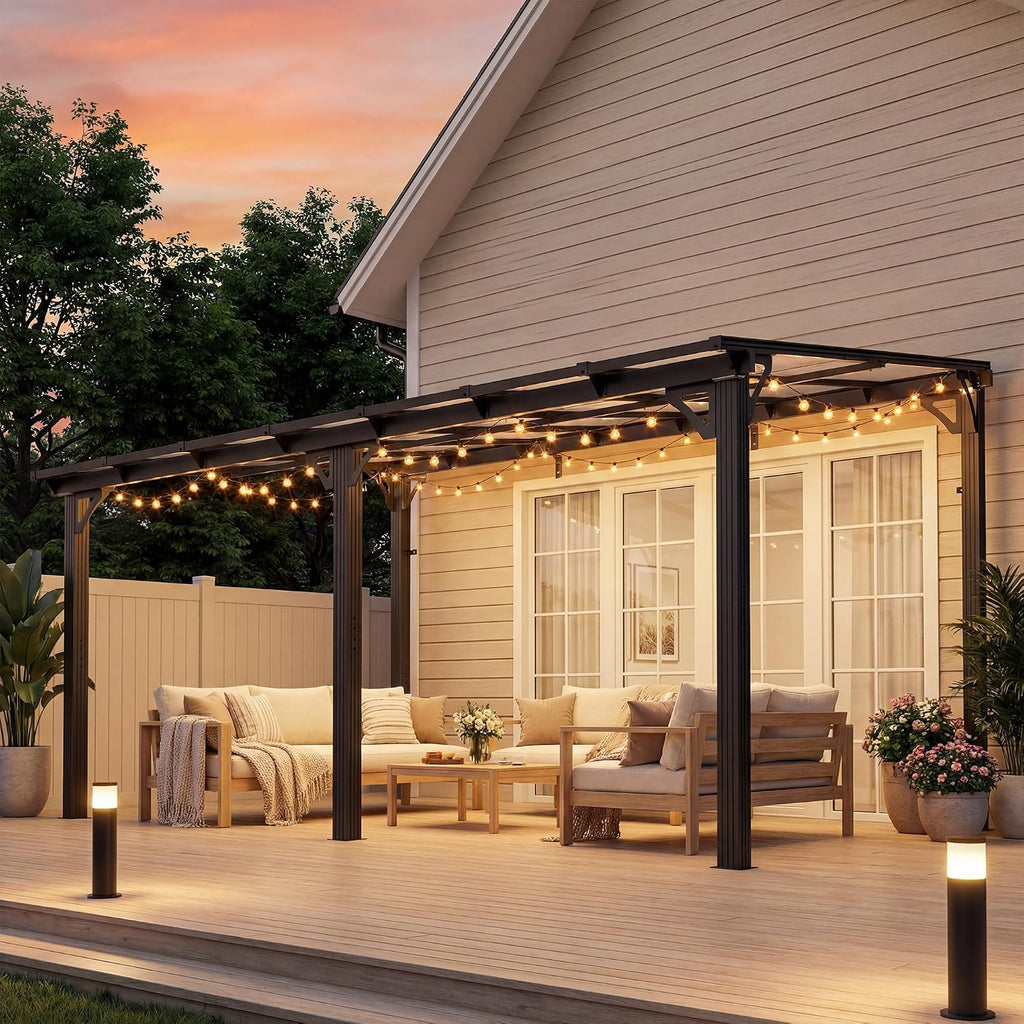 10'x14' Lean to Gazebo with Aluminum Frame