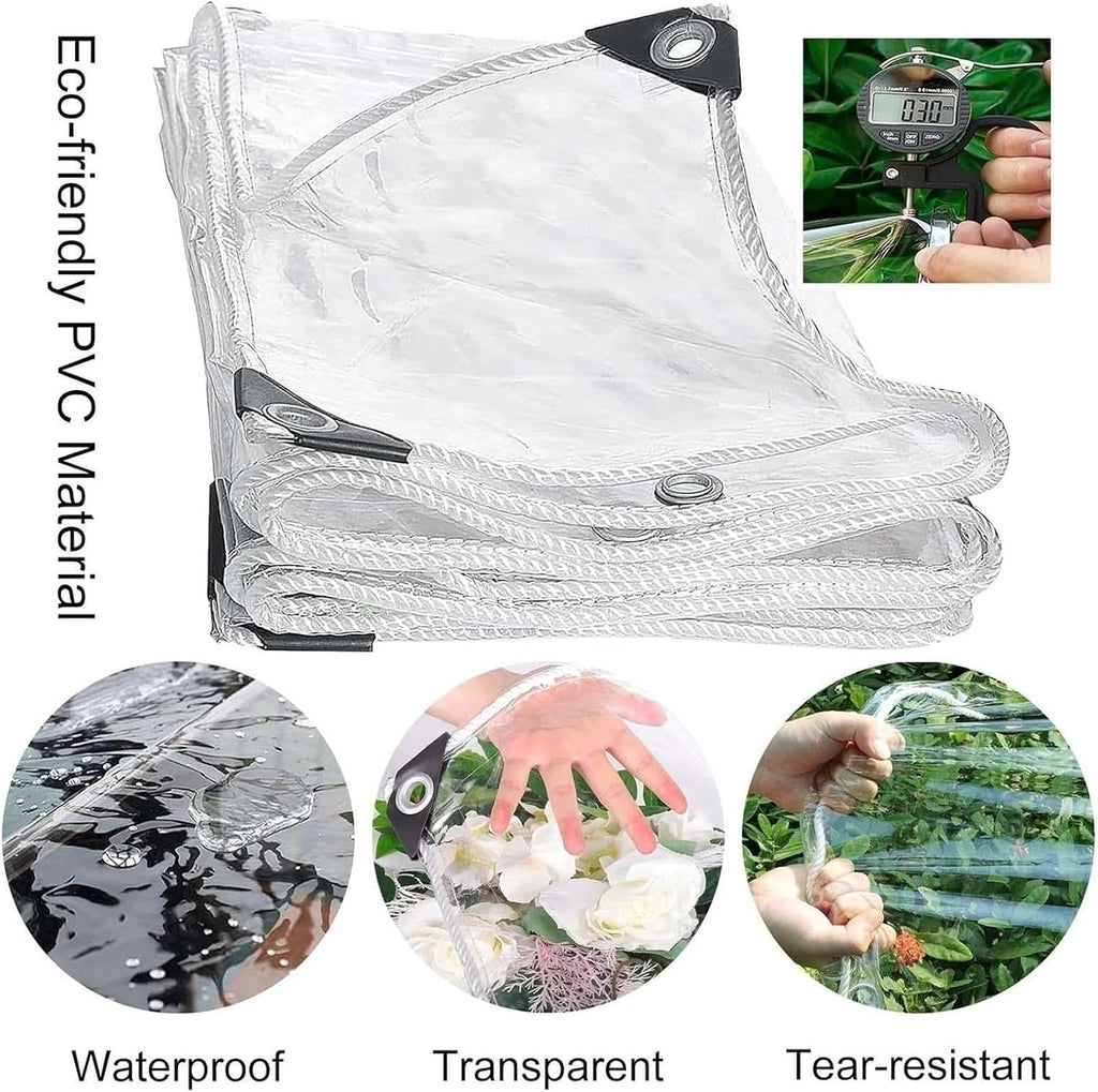 12'×20' Transparent PVC Patio Tarpaulin Curtain