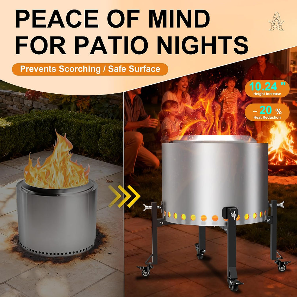 Foldable Fire Pit Stand 18‑25 Inch