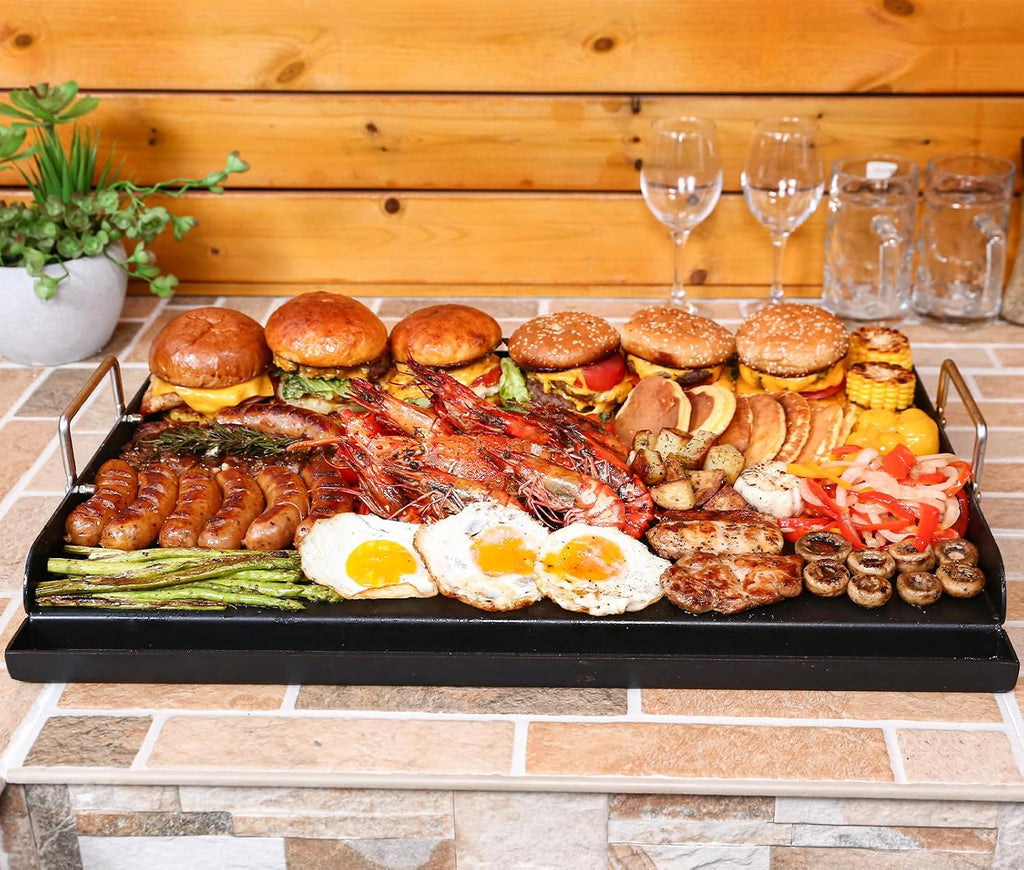 25×16‑Inch Pre‑Seasoned Cast Iron Flat Top Griddle