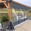 12'×8' Transparent Vinyl Pergola Side Panel with Zipper