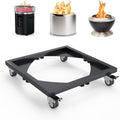 Heavy‑Duty Steel Fire Pit Stand with Rolling Wheels