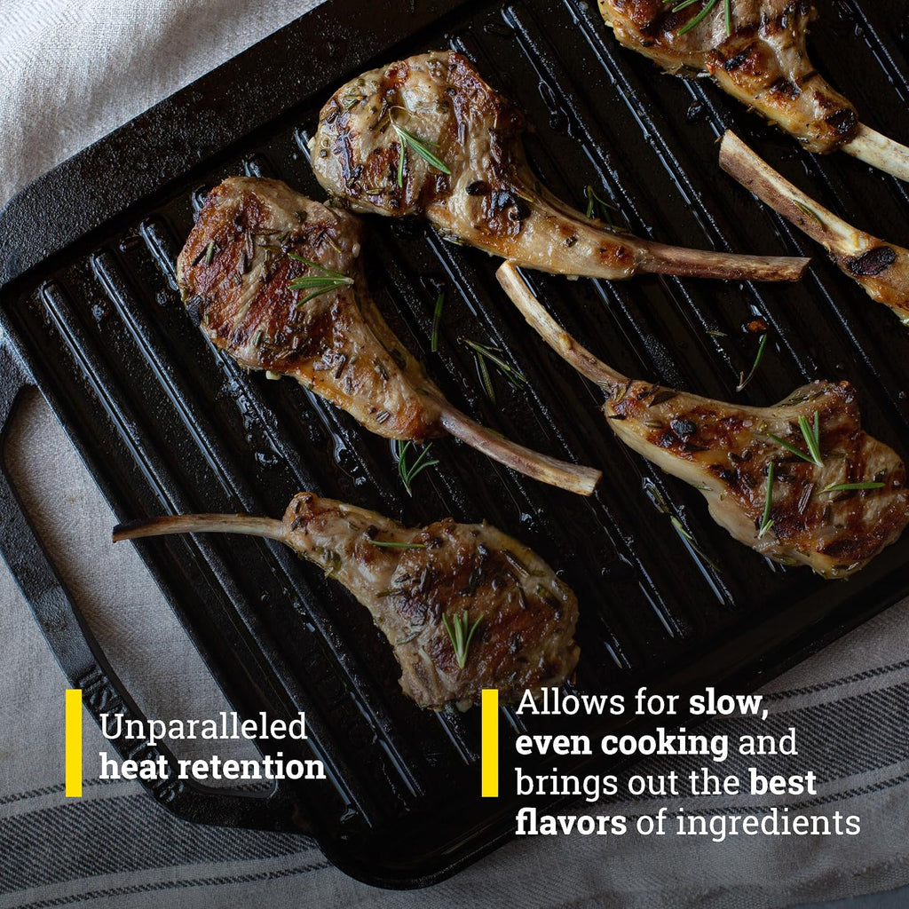 Lodge 19.5×10 In Reversible Cast Iron Grill Griddle