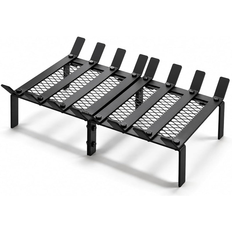21" Steel Fireplace Grate with Ember Retainer