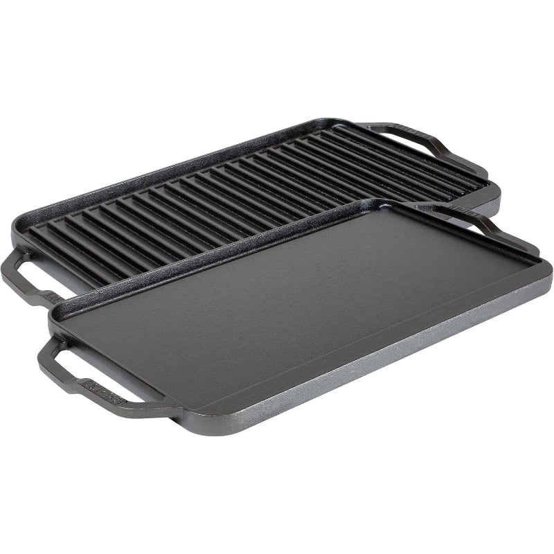 Lodge 19.5×10 In Reversible Cast Iron Grill Griddle